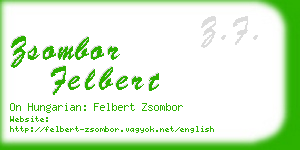 zsombor felbert business card